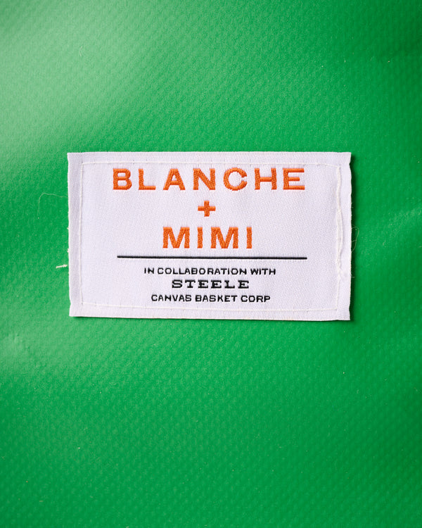 Blanche + Mimi & Steele Canvas Lime Green Tote- B+M EXCLUSIVE