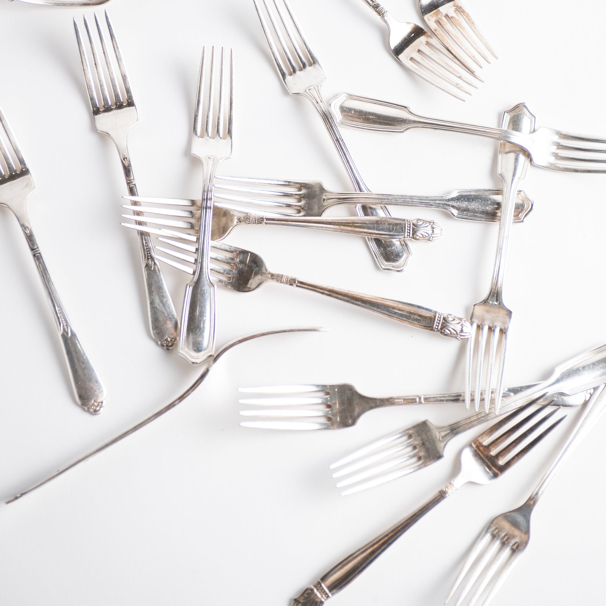 The Eeny, Meeny, Miny, Moe Tasting Forks™ Original Design by buy Sycamore Hill. Hand Stamped Vintage Tapas, Appetizer Forks. Set of Four.