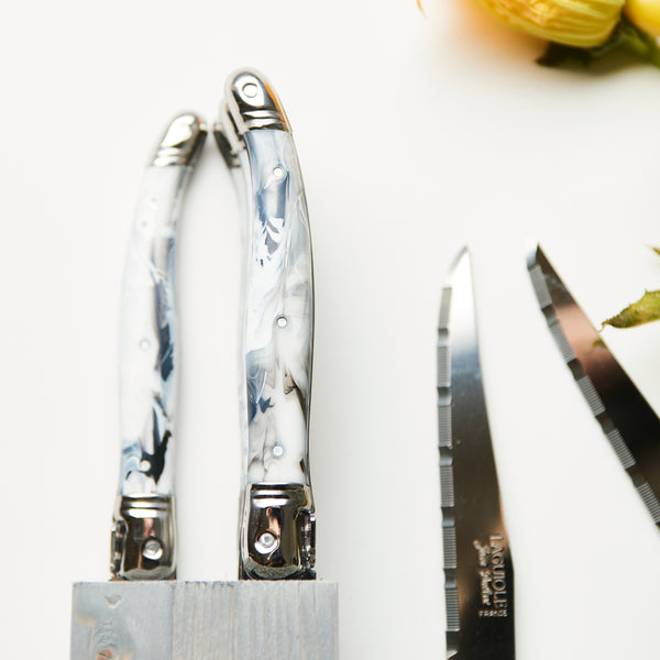 Laguiole Steak Knives: Marble