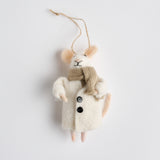 Felt Mouse w/Scarf Ornament