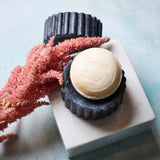 Fluted Black Marble Soap Dish