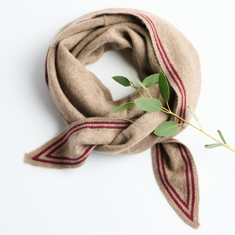 Cashmere bandanna scarf