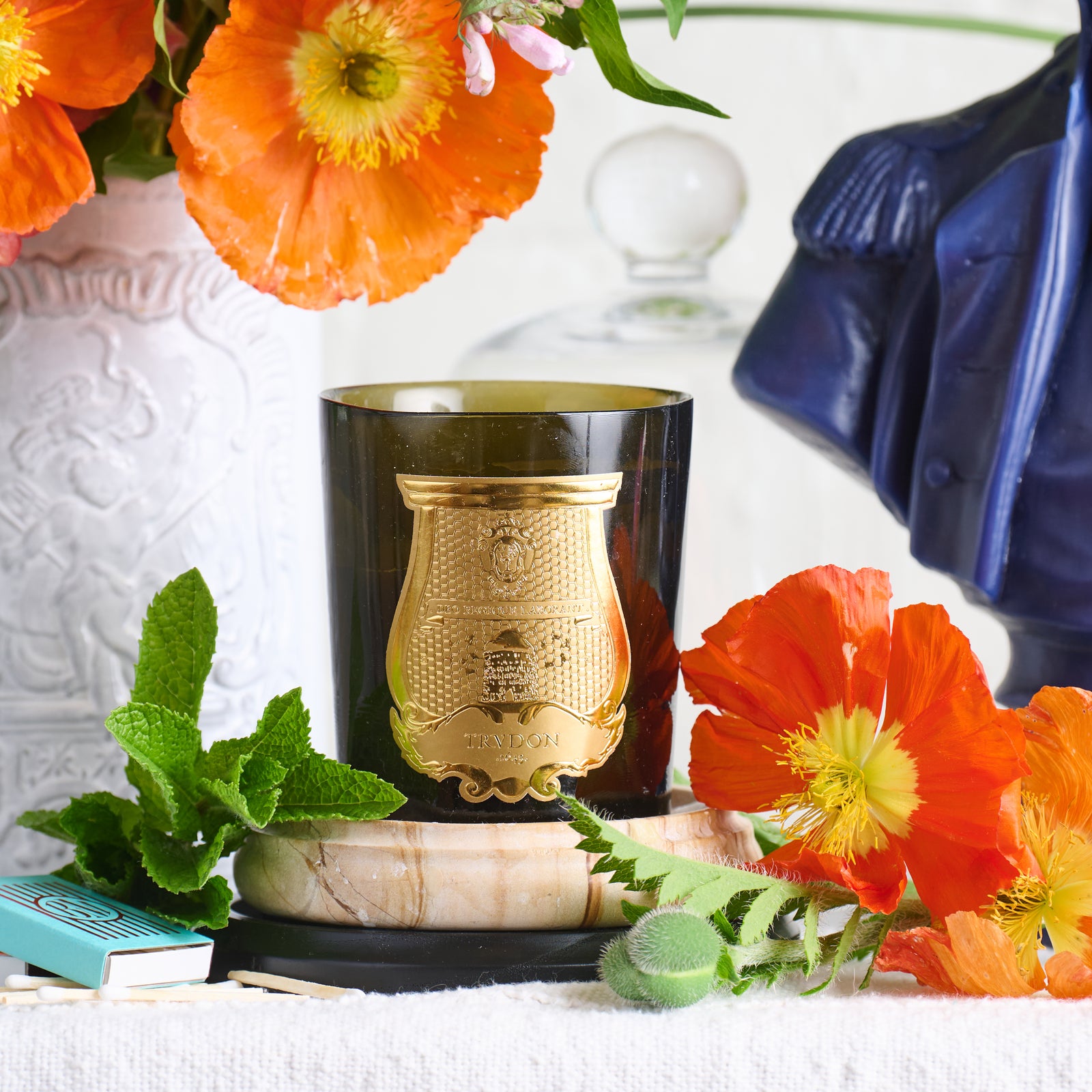 Cire Trudon Scented Candle, France- Abd El Kaden – Blanche + Mimi