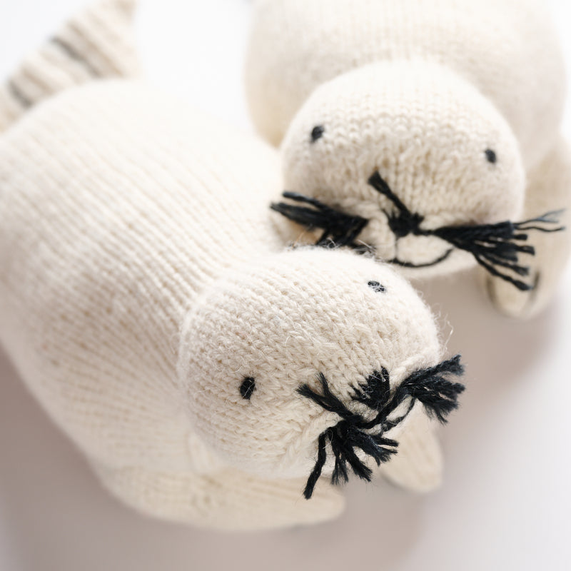 Knit Alpaca Stuffed Seal