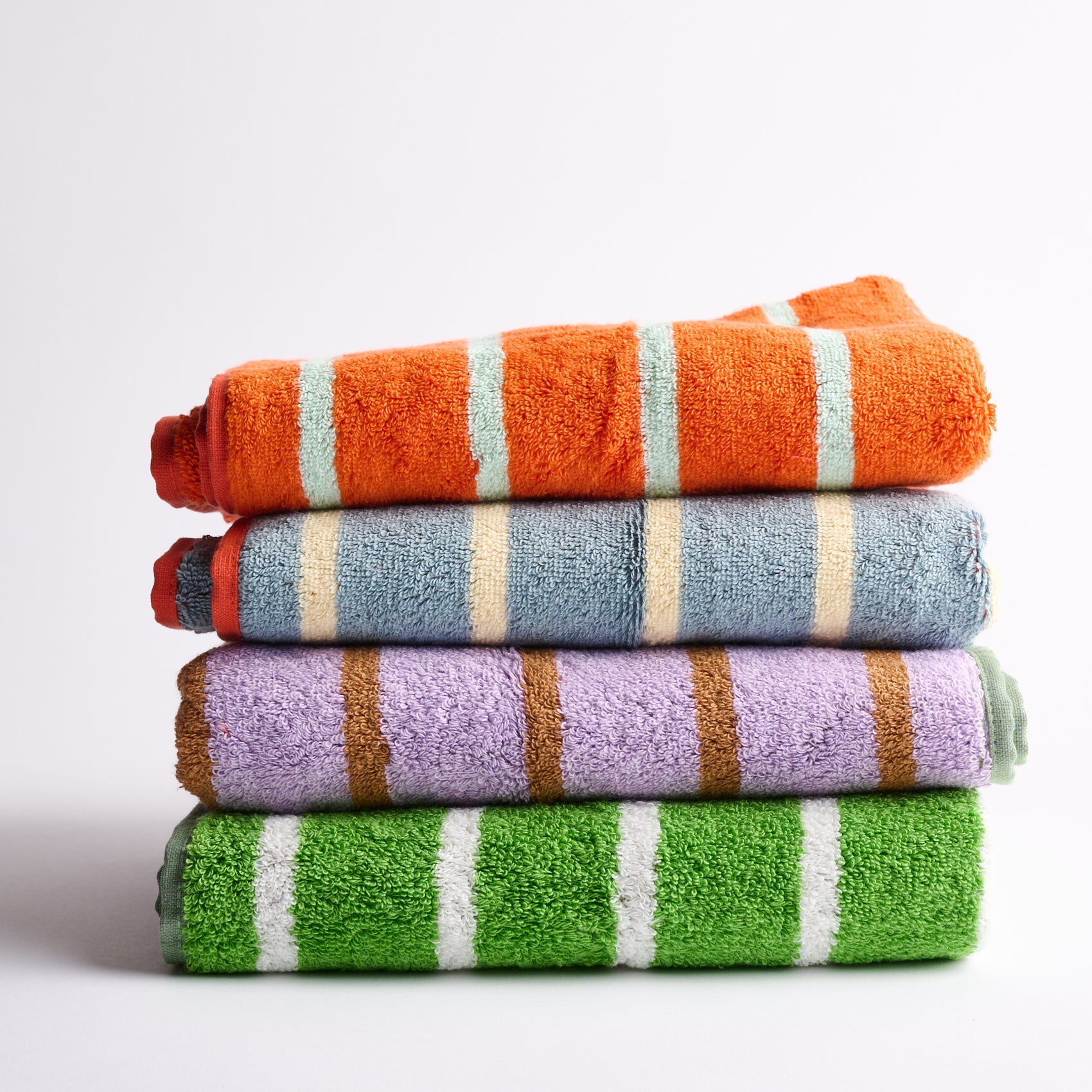 Turkish Cotton Hand Towel - Orange and Blue