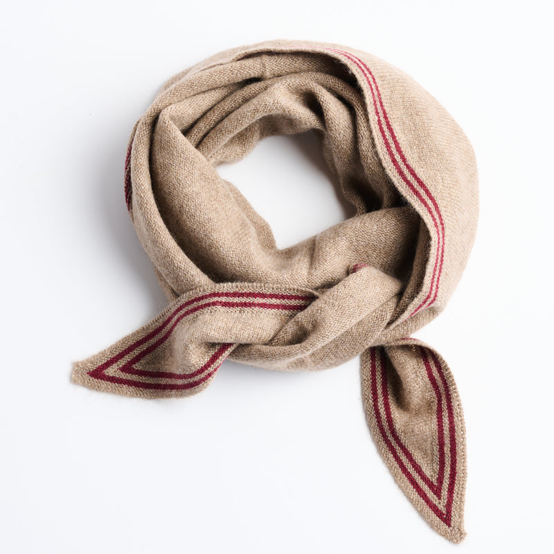 Cashmere bandanna scarf