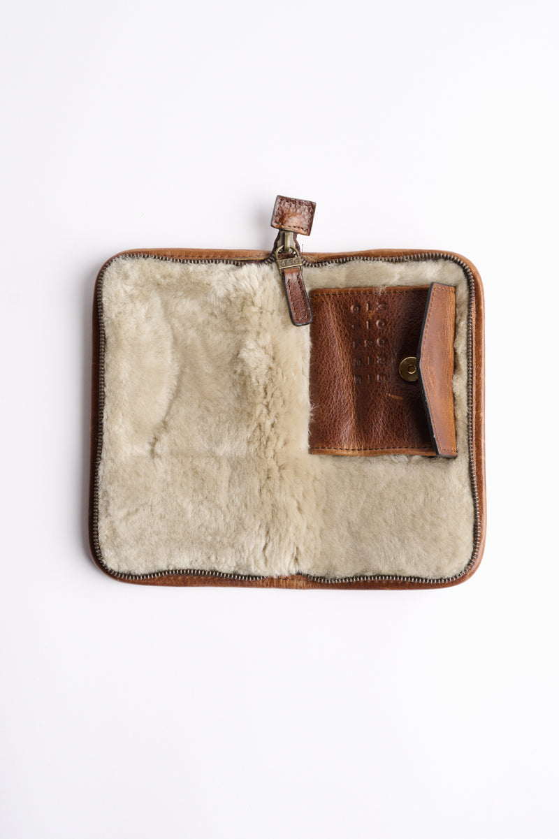 Shearling Lined Accessories Case