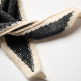 Cashmere Bandana Scarf- Charcoal Flecked