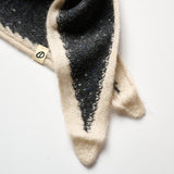 Cashmere Bandana Scarf- Charcoal Flecked