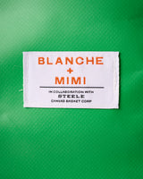 Blanche + Mimi & Steele Canvas Lime Green Tote-B+M EXCLUSIVE