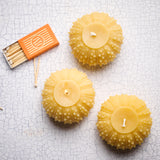 Beeswax Urchin Candle