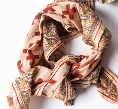 Hand-Printed Bandana Scarf – Blanche + Mimi