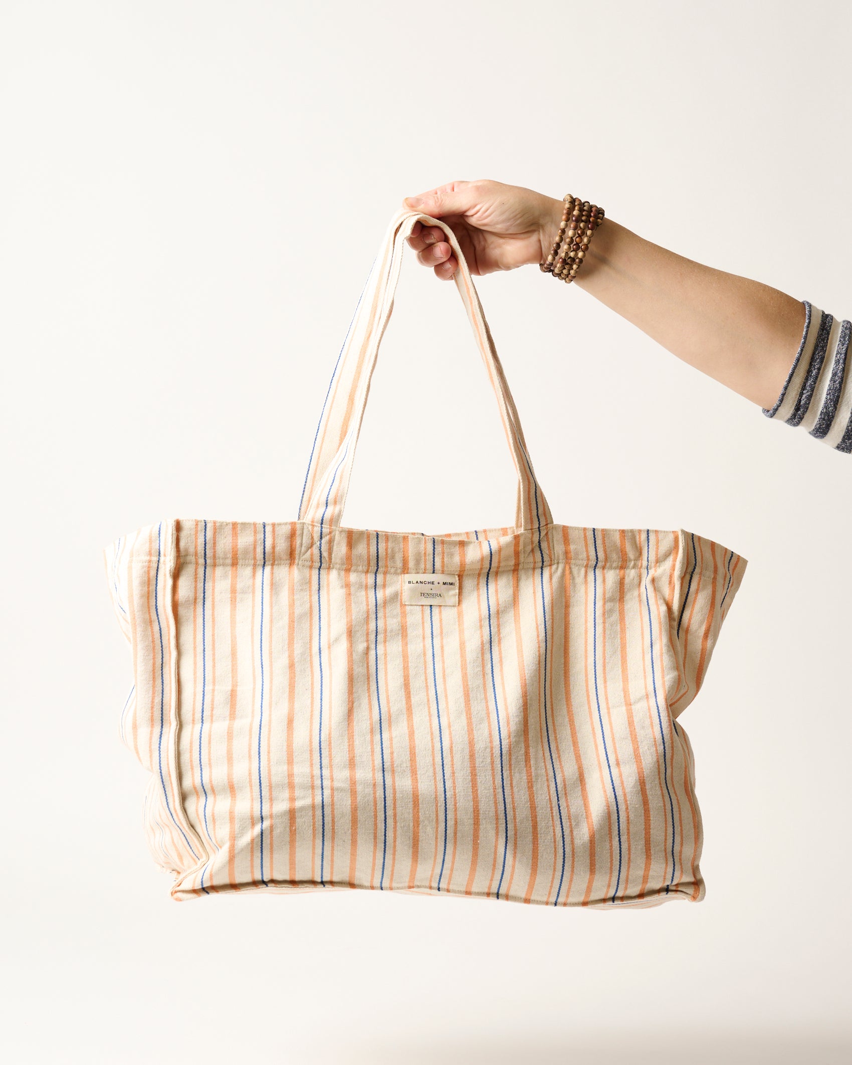 Cotton Beach Tote Bag - Blanche + Mimi & Tensira Africa Exclusive