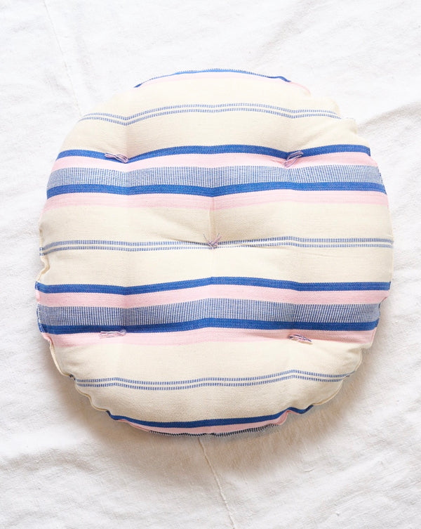 B+M & TENSIRA AFRICA ROUND CHAIR CUSHION, CAPRI STRIPE-SALE!