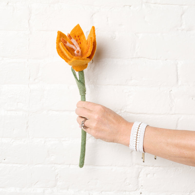 Handcrafted Felt Flowers-Nepal