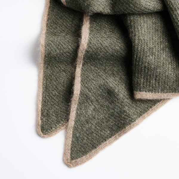 Cashmere bandana scarf-Pine