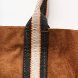 Italian Suede Bag-Caramel