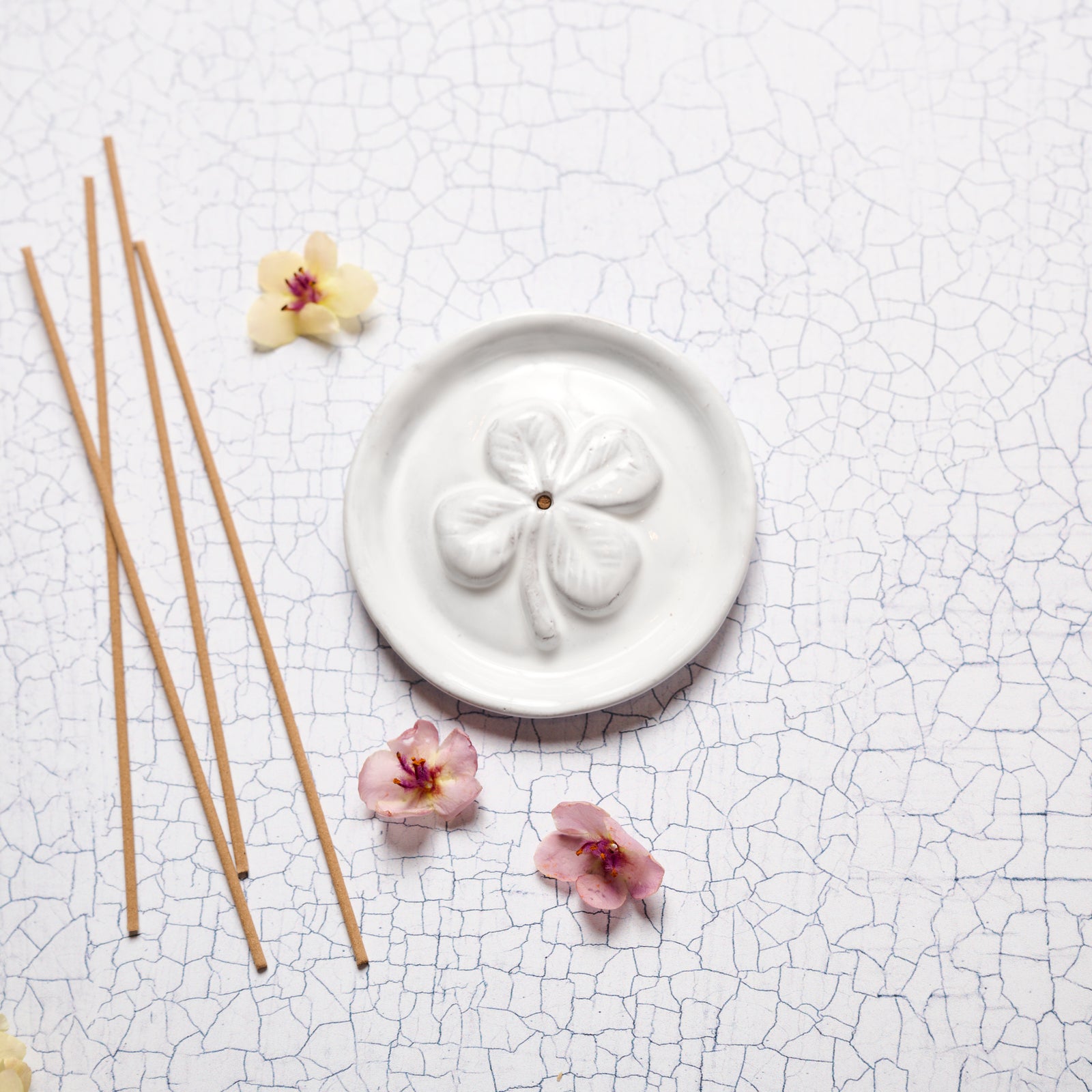 Four-Leaf Clover Incense Holder-Astier de Villatte – Blanche