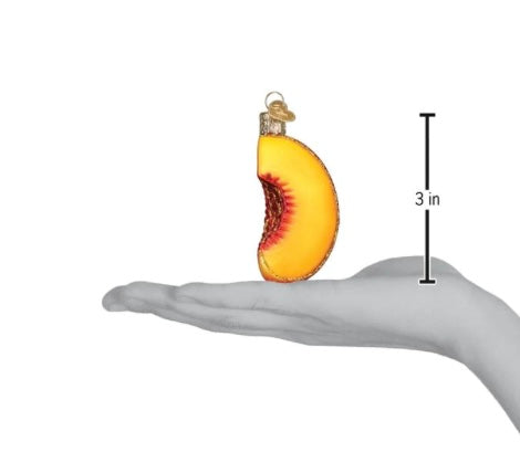Glass Peach Ornament