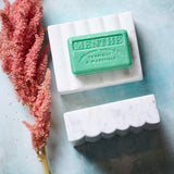 Scalloped Marble Soap Dish