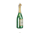 Glass champagne ornament