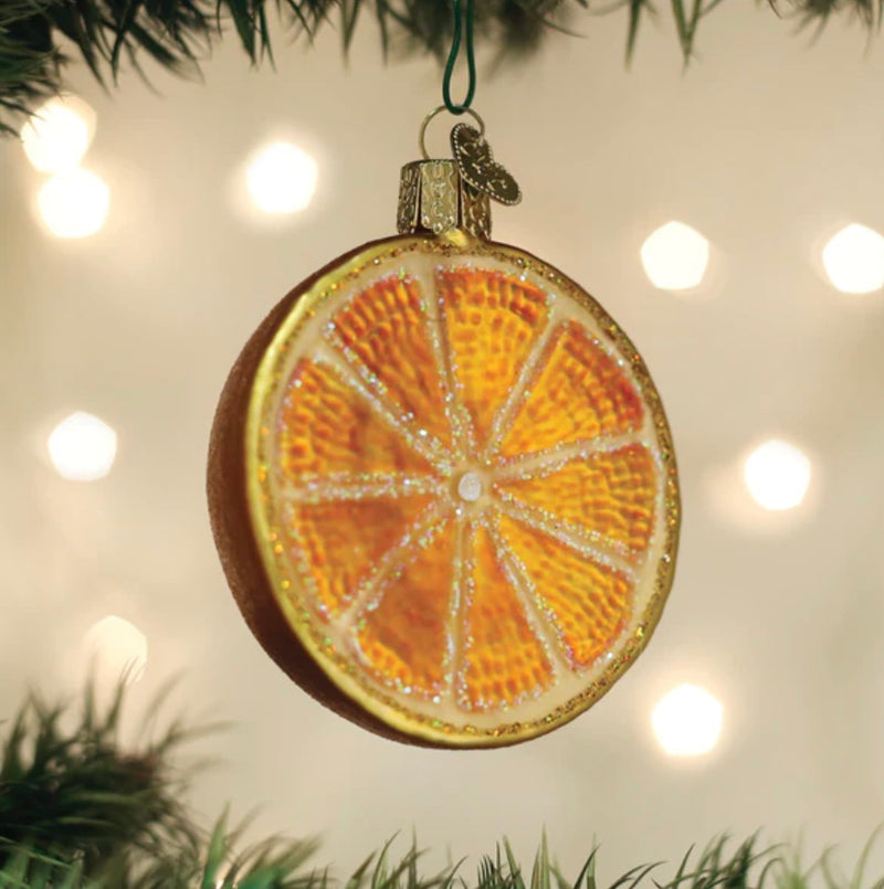 Glass Orange Ornament