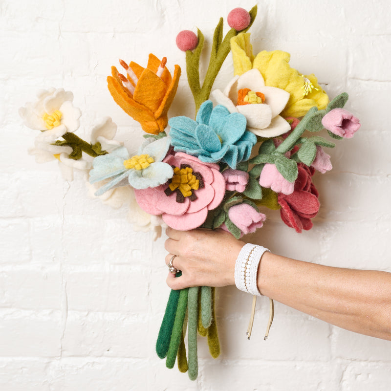 Handcrafted Felt Flowers-Nepal