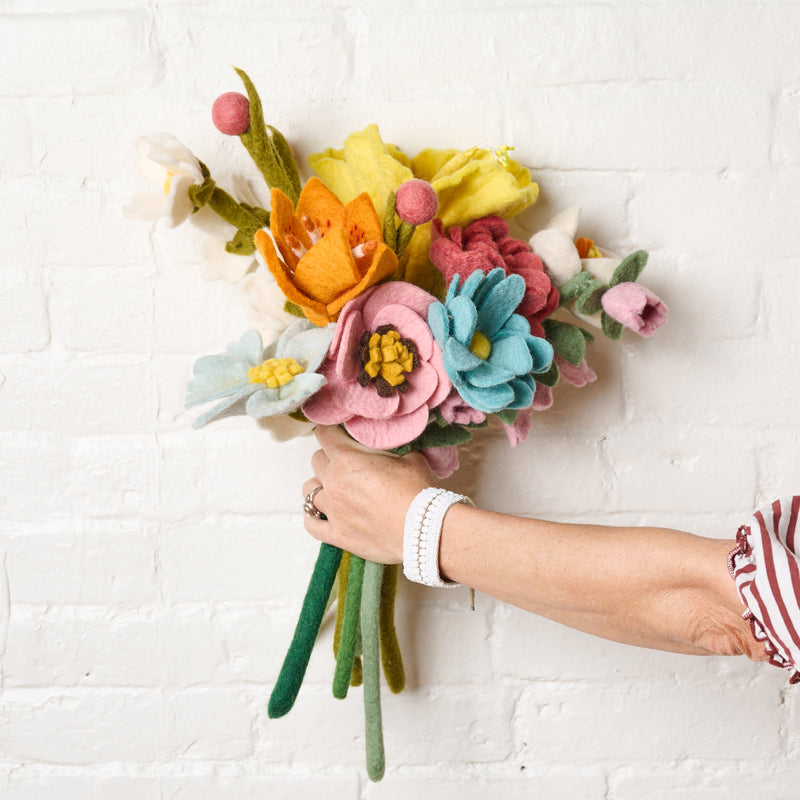 Handcrafted Felt Flowers-Nepal