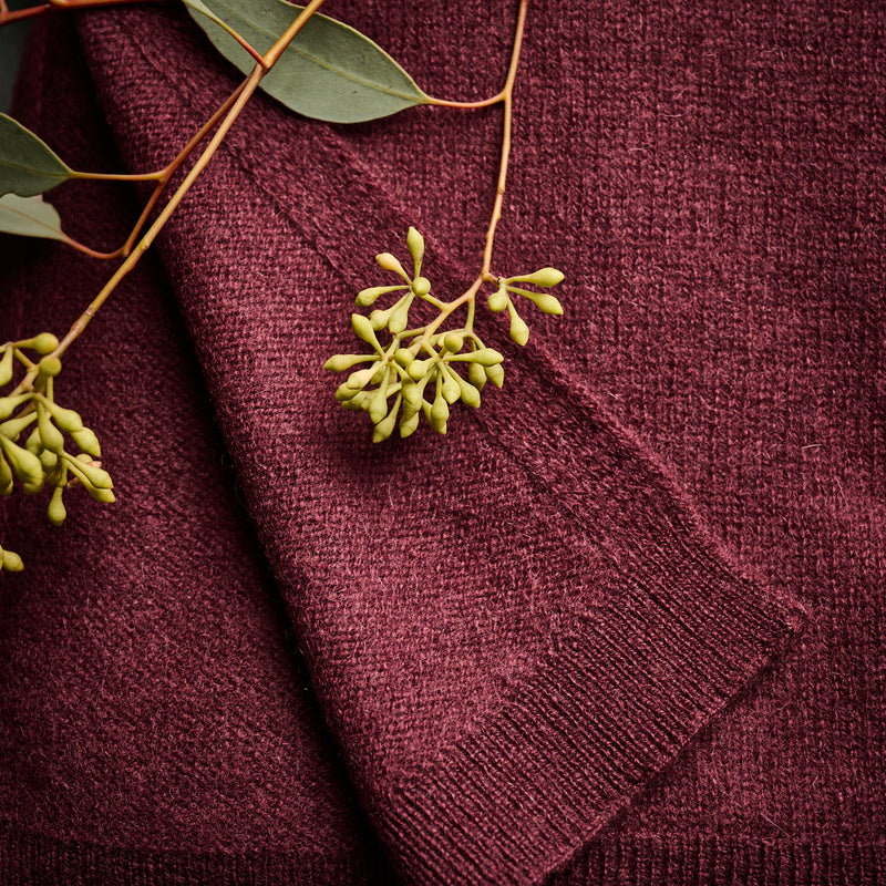 Cashmere Luxe Travel Wrap-Burgundy