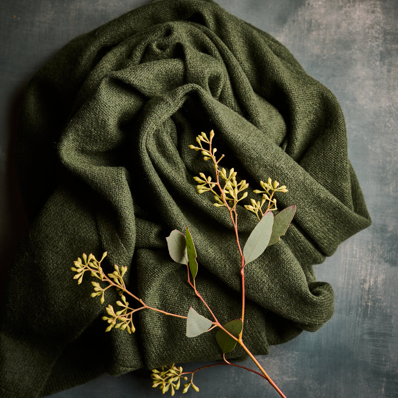 Cashmere  Luxe Travel Wrap-Deep Pine