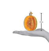 Glass Cantalope Ornament