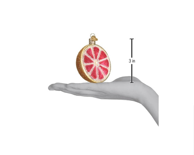 Glass Grapefruit Ornament