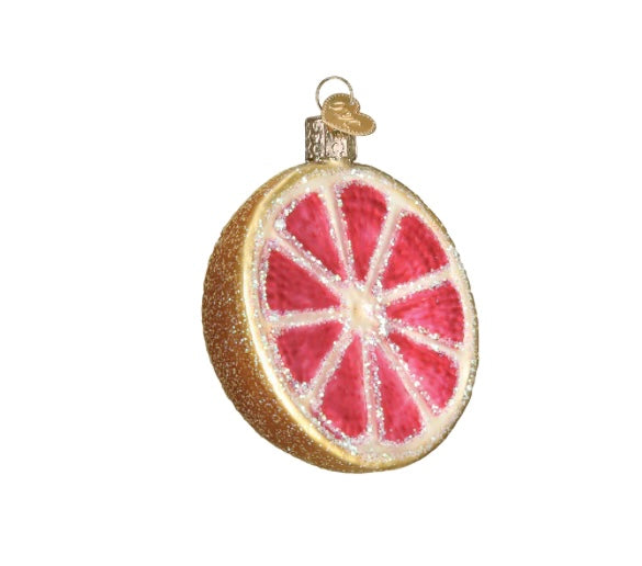 Glass Grapefruit Ornament