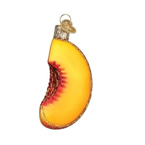 Glass Peach Ornament