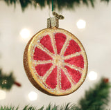 Glass Grapefruit Ornament