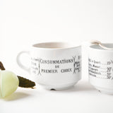 French bistro style coffee tea mug