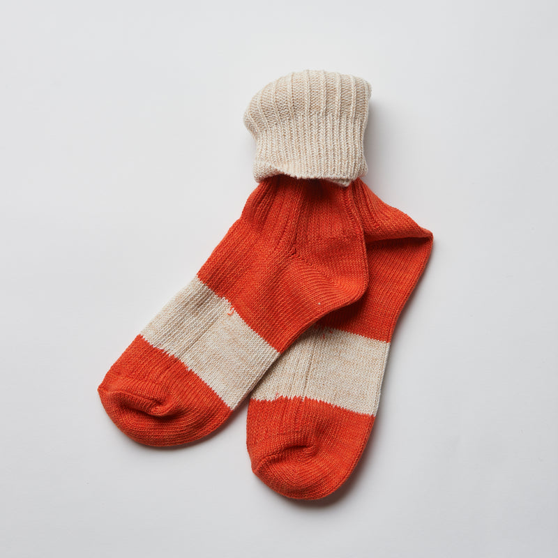 Escuyer Melange Socks-Orange Stripe