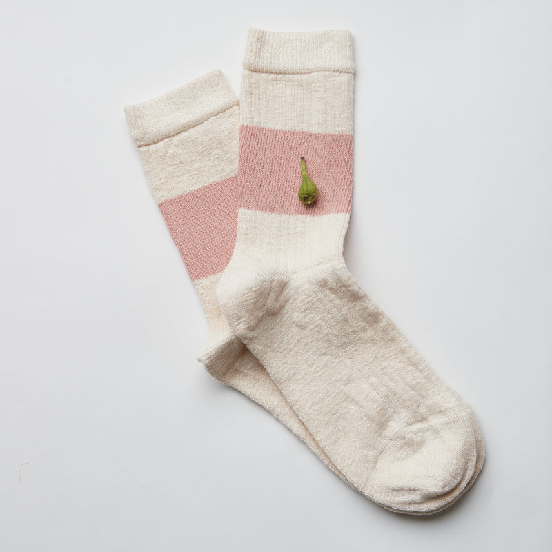 Escuyer Melange Socks-Pink Stripe