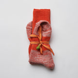 Escuyer Melange Socks-Orange & Pink Stripe