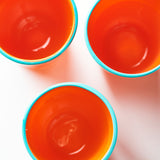 Hand-Blown Orange Glasses