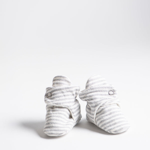Maine made striped baby booties