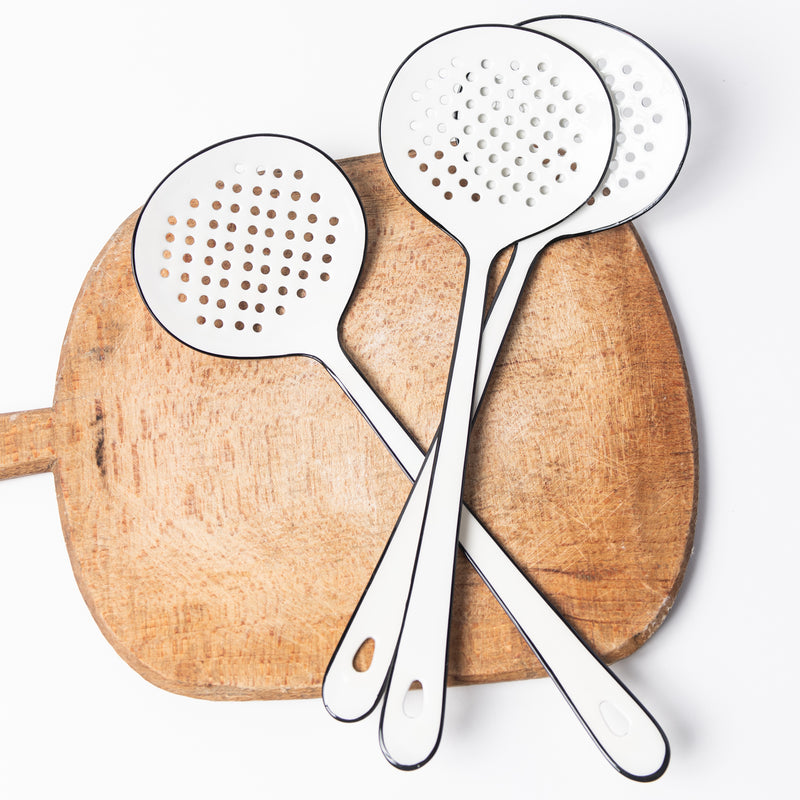 enamel kitchen strainer skimmer