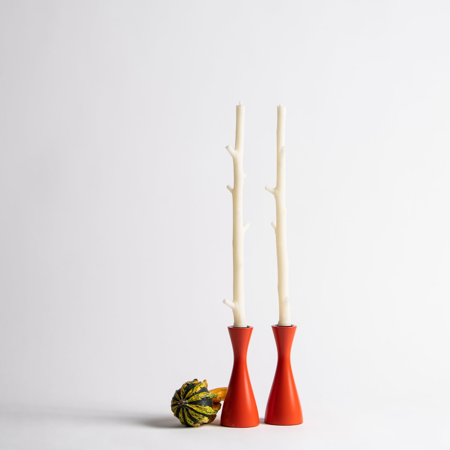 Wood Candlesticks - Set of 2