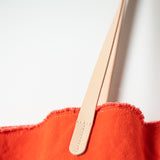 orange canvas tote bag
