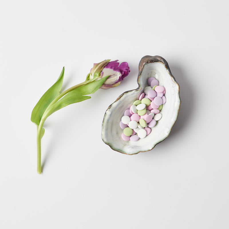 handcrafted oyster shell dish